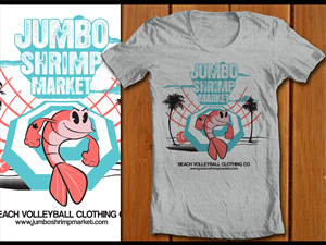 New Beach Volleyball Clothing Line needs a signature t-shirt to launch the company. | T-shirt Design by denuj