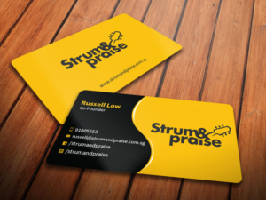 BUSINESS CARD FOR GUITAR SCHOOL