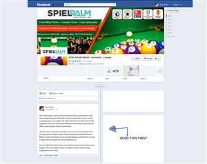 Spielraum Sports- & Billardbar  | Facebook-Design von rdesign12