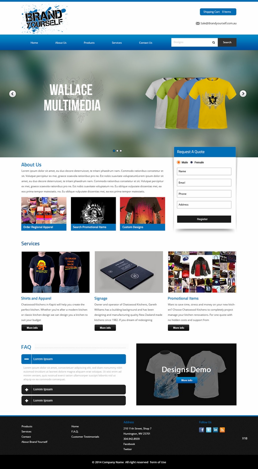 Web Design by pb for Brand Yourself | Design #4742626