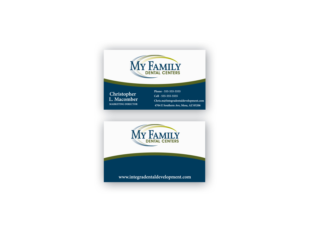 Visitenkarten-Design von damakyjr für My Family Dental Centers | Design #1347963