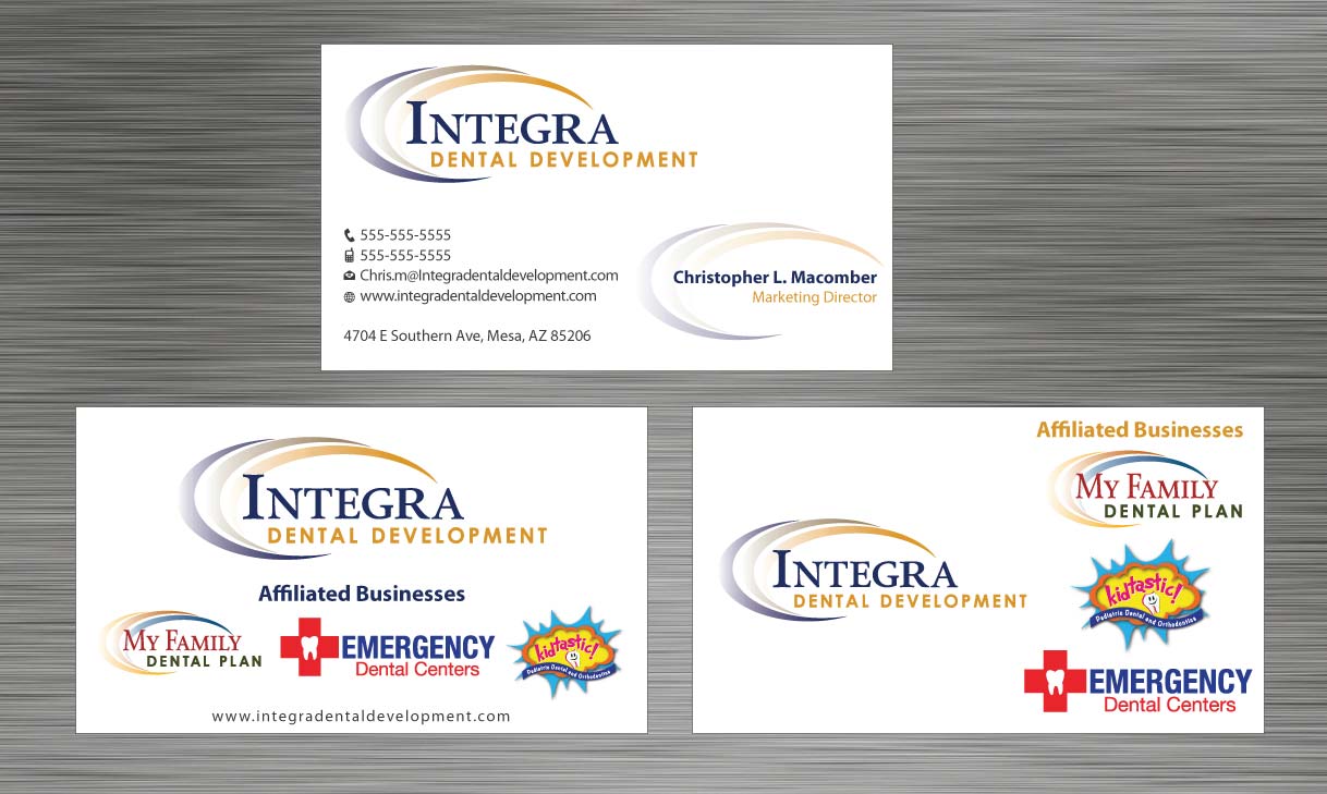 Business Card Design by Sbss for My Family Dental Centers | Design #1341468