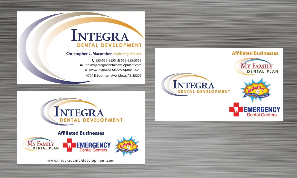 Visitenkarten-Design von Sbss für My Family Dental Centers | Design #1341472