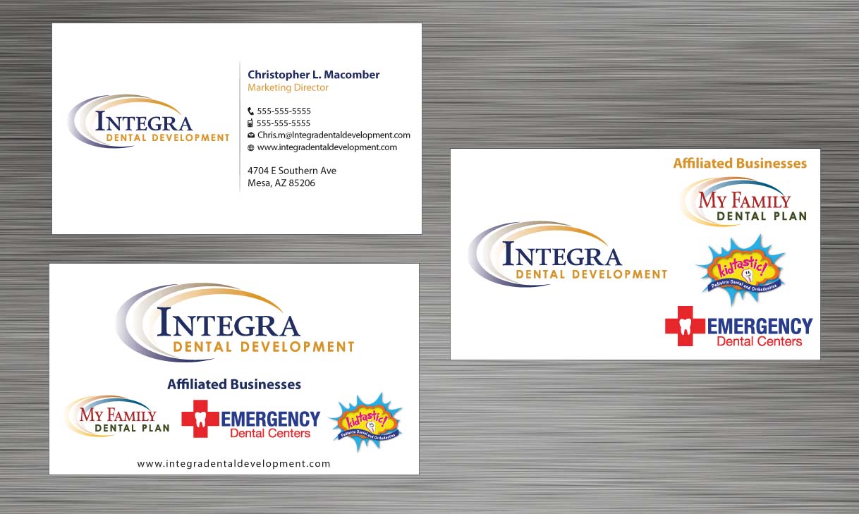 Business Card Design by Sbss for My Family Dental Centers | Design #1341474