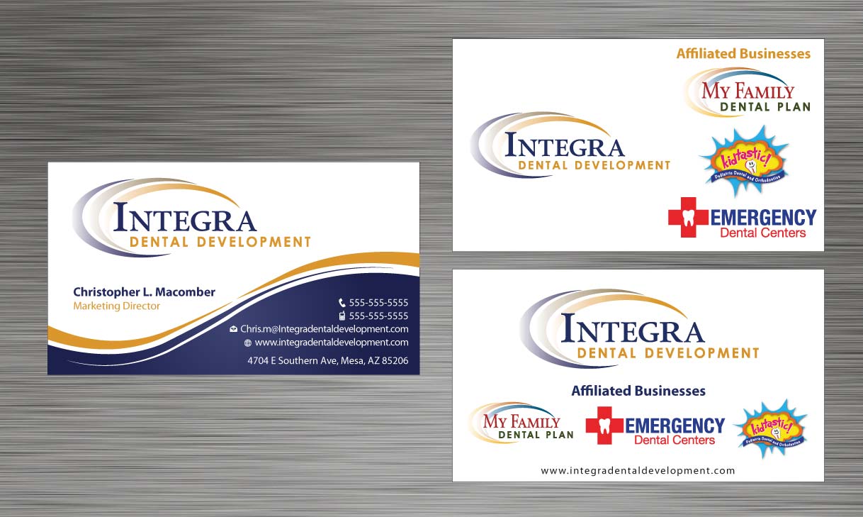 Business Card Design by Sbss for My Family Dental Centers | Design #1341476