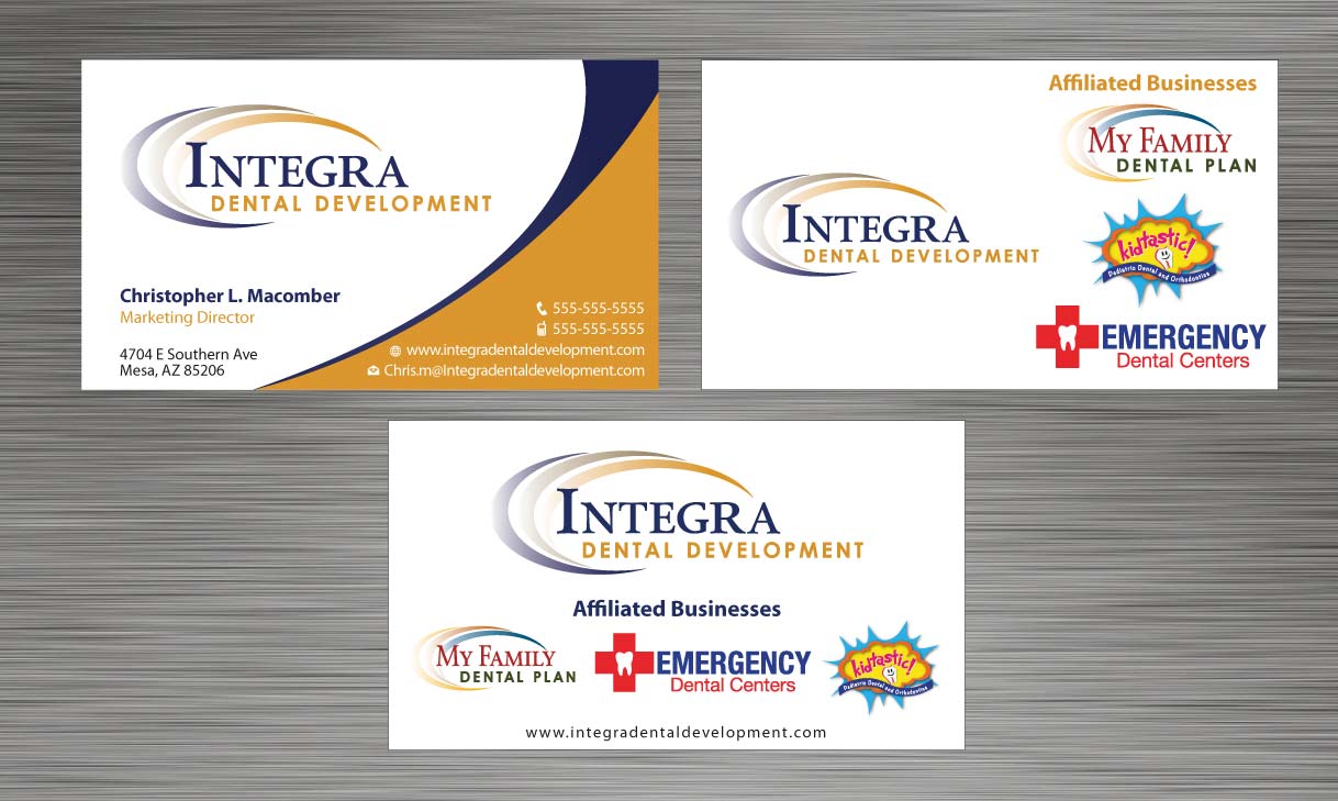 Business Card Design by Sbss for My Family Dental Centers | Design #1341477