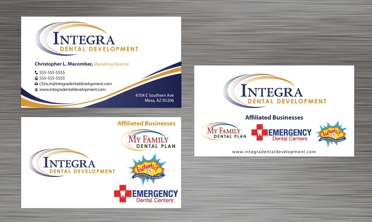 Business Card Design by Sbss for My Family Dental Centers | Design #1341478