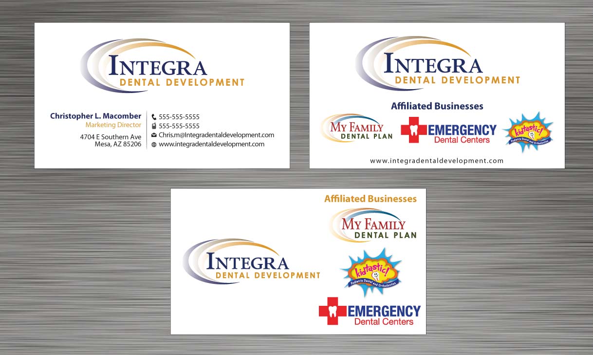 Visitenkarten-Design von Sbss für My Family Dental Centers | Design #1341481