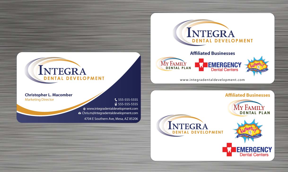 Visitenkarten-Design von Sbss für My Family Dental Centers | Design #1341485