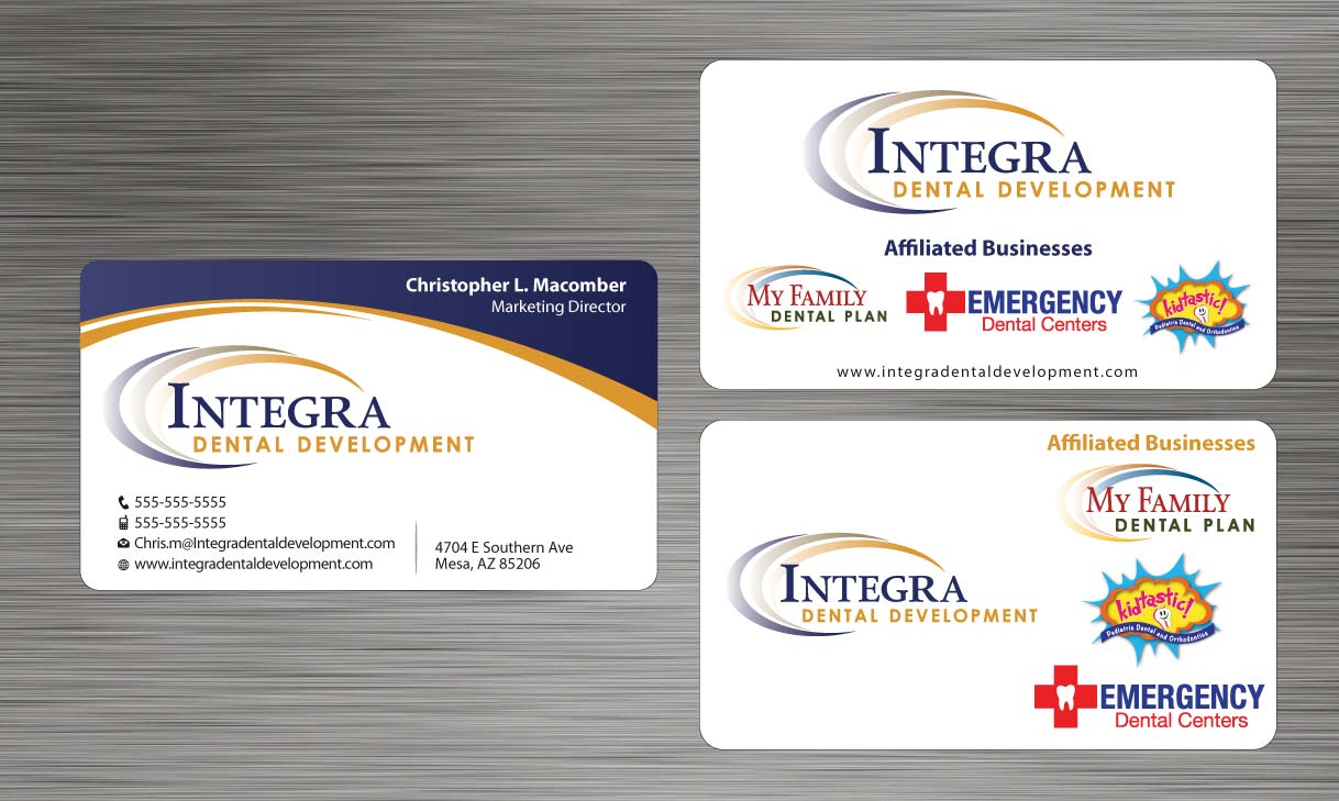 Business Card Design by Sbss for My Family Dental Centers | Design #1341487