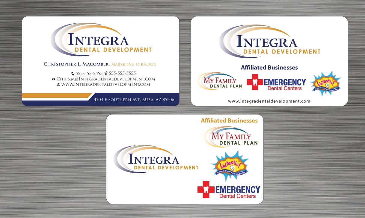Visitenkarten-Design von Sbss für My Family Dental Centers | Design #1341488