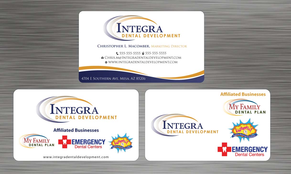 Visitenkarten-Design von Sbss für My Family Dental Centers | Design #1341490