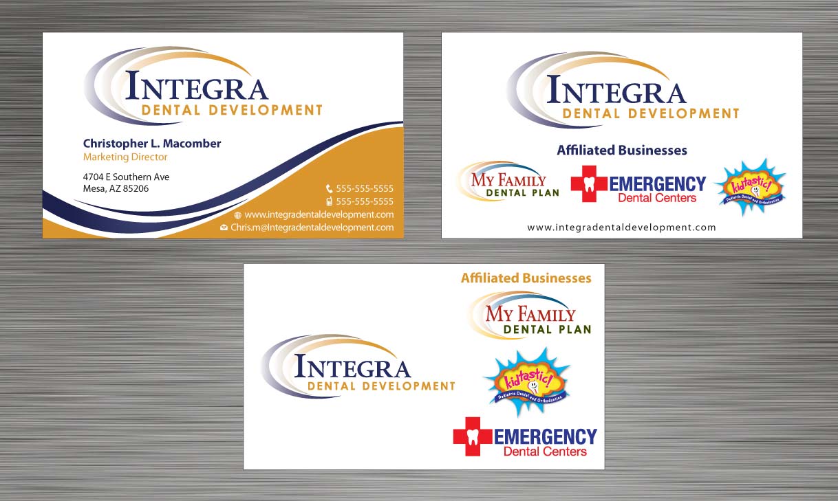 Business Card Design by Sbss for My Family Dental Centers | Design #1341494