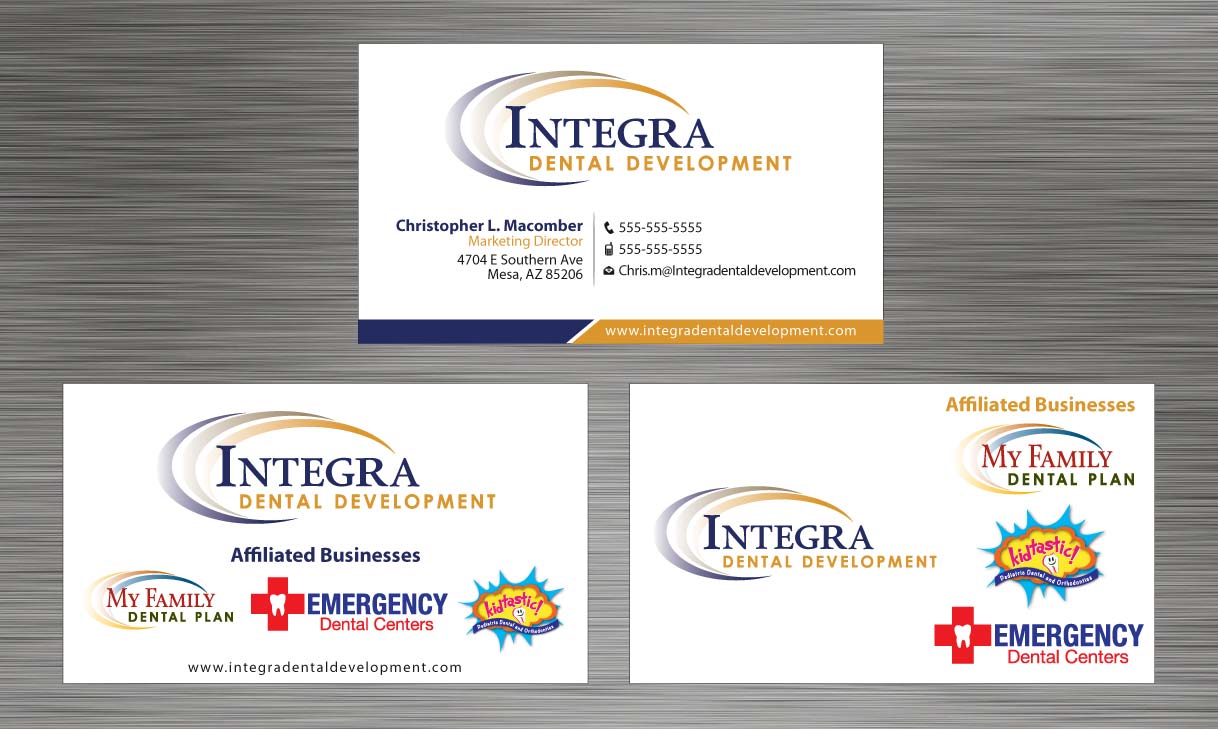 Business Card Design by Sbss for My Family Dental Centers | Design #1341500
