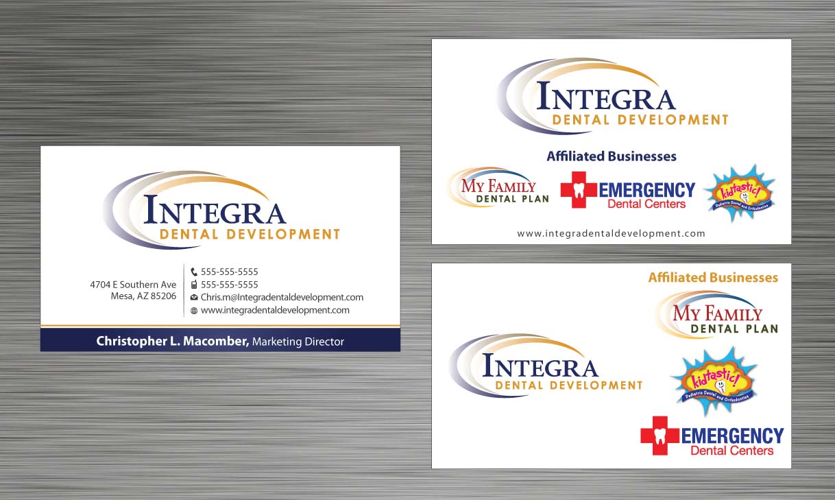 Business Card Design by Sbss for My Family Dental Centers | Design #1341501