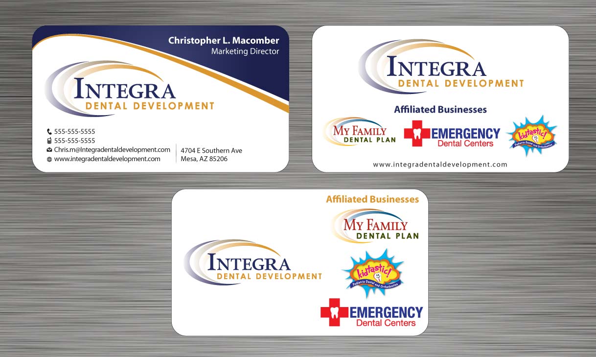 Visitenkarten-Design von Sbss für My Family Dental Centers | Design #1341507