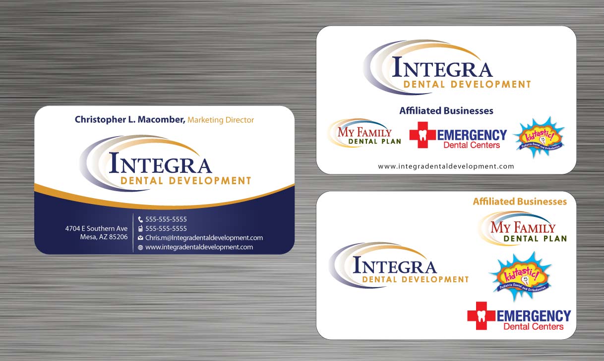 Visitenkarten-Design von Sbss für My Family Dental Centers | Design #1341508