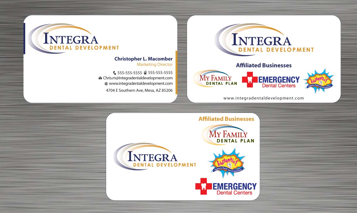 Business Card Design by Sbss for My Family Dental Centers | Design #1341509