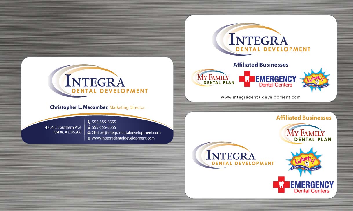 Business Card Design by Sbss for My Family Dental Centers | Design #1341511