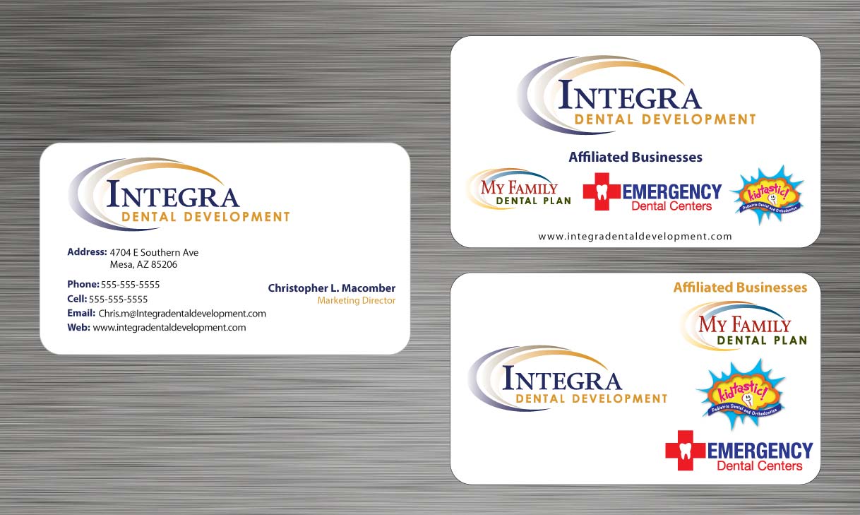 Business Card Design by Sbss for My Family Dental Centers | Design #1341513