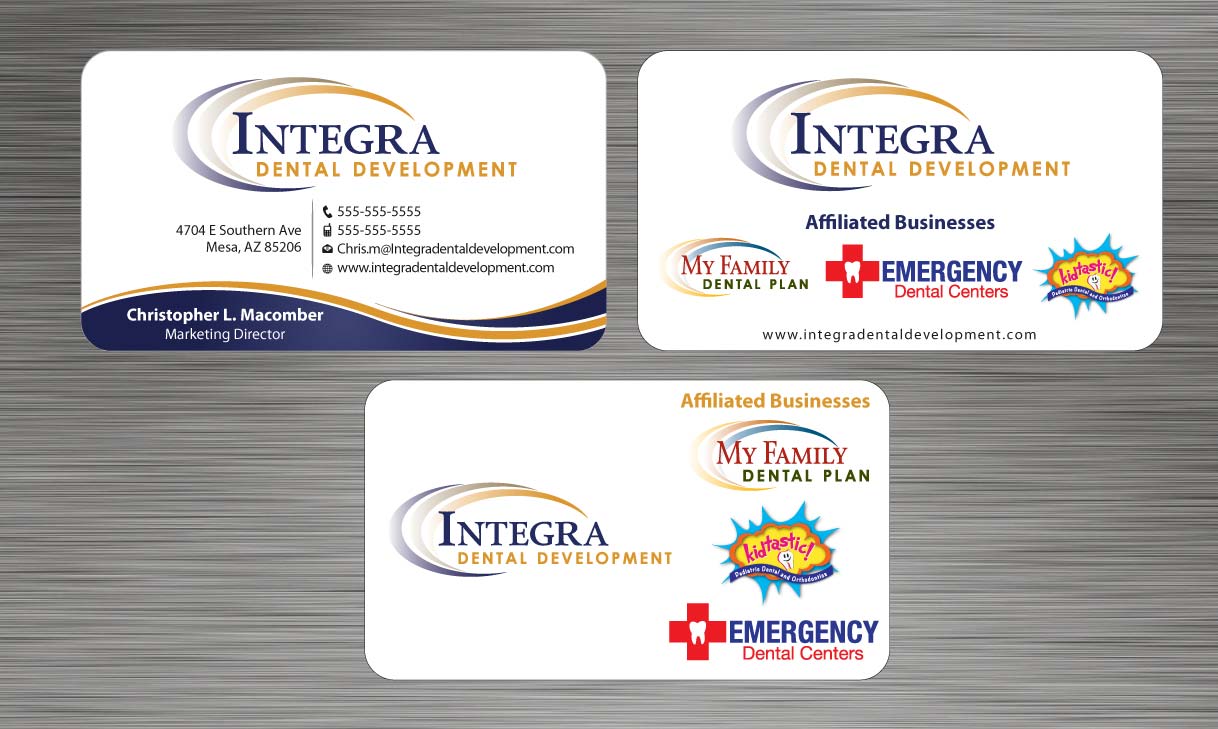 Business Card Design by Sbss for My Family Dental Centers | Design #1341517