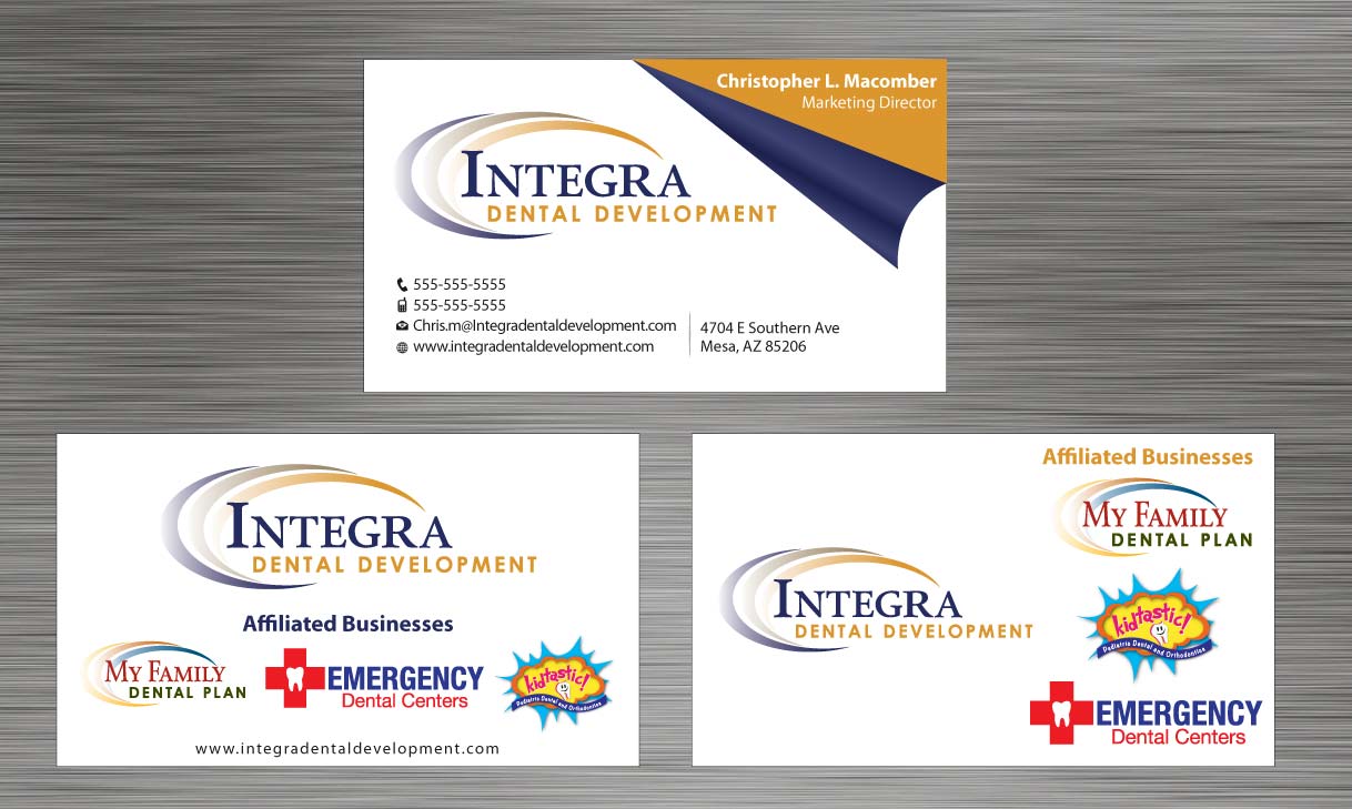 Business Card Design by Sbss for My Family Dental Centers | Design #1341518
