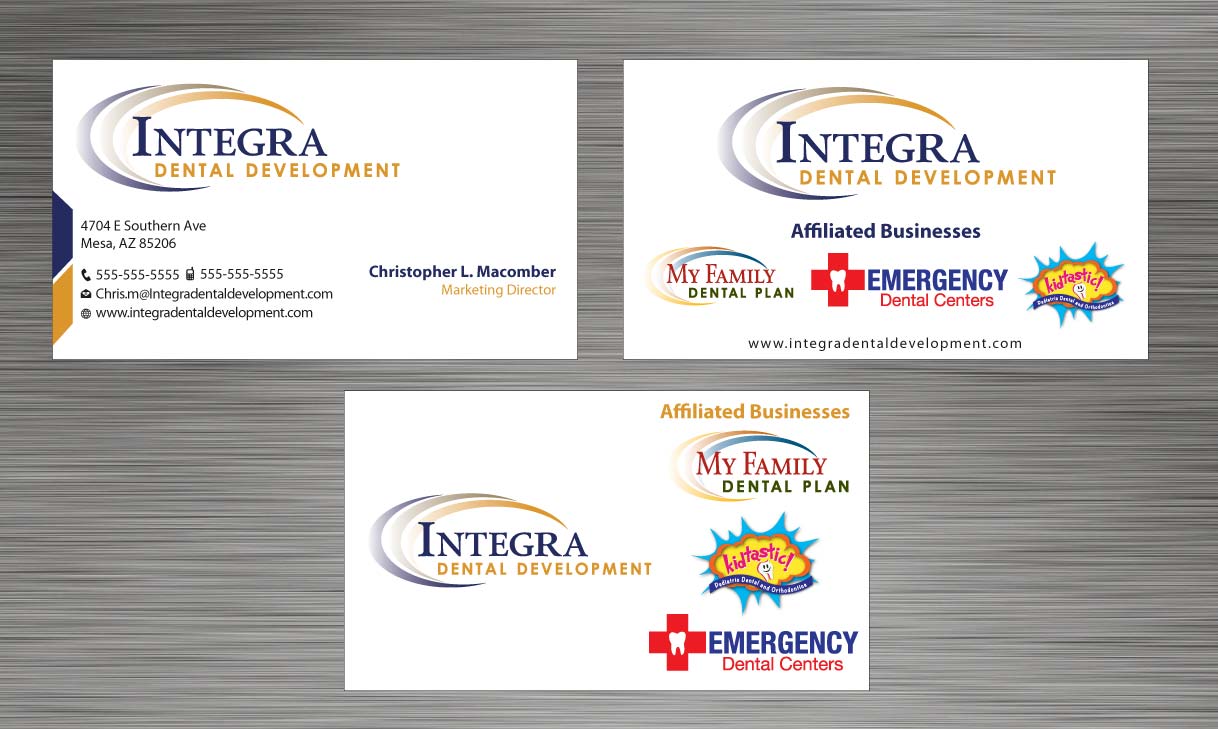 Business Card Design by Sbss for My Family Dental Centers | Design #1341519