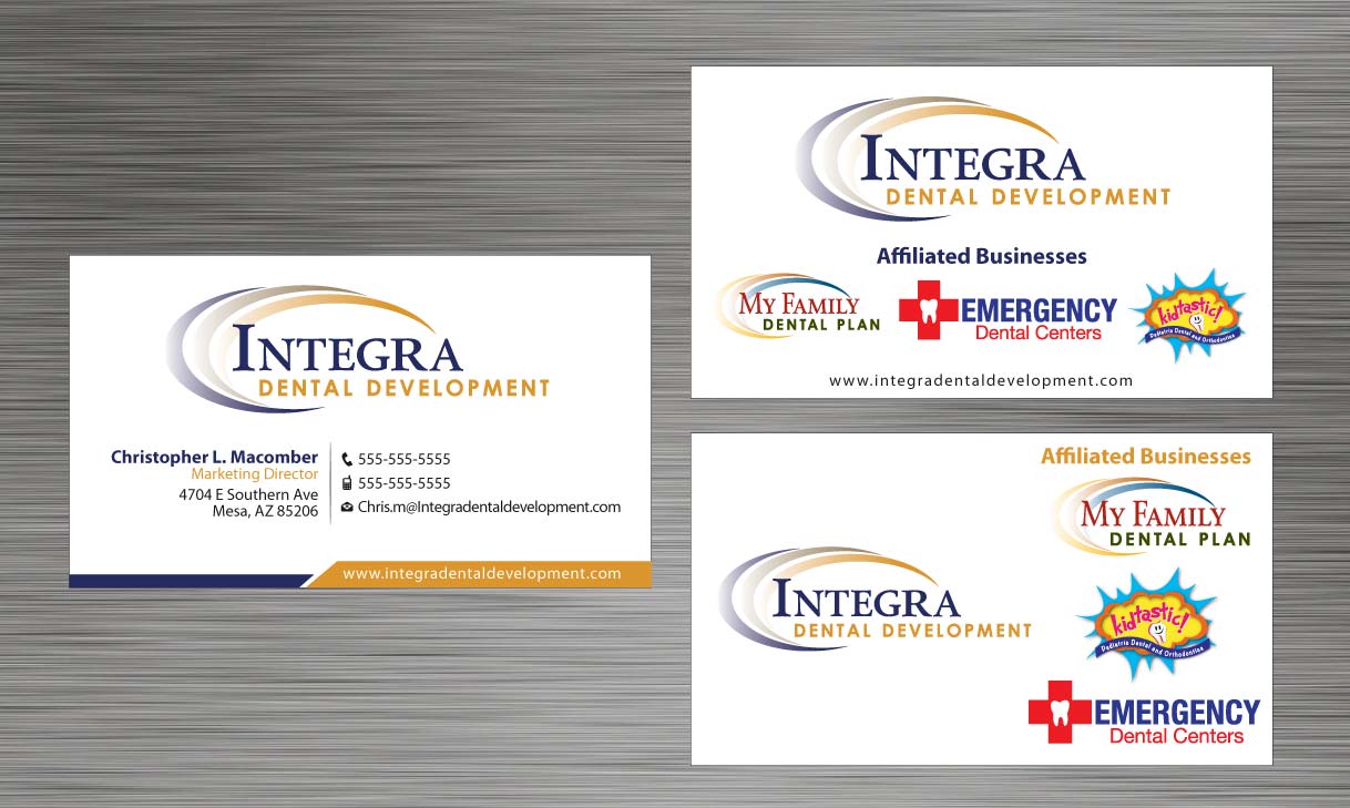 Business Card Design by Sbss for My Family Dental Centers | Design #1341521