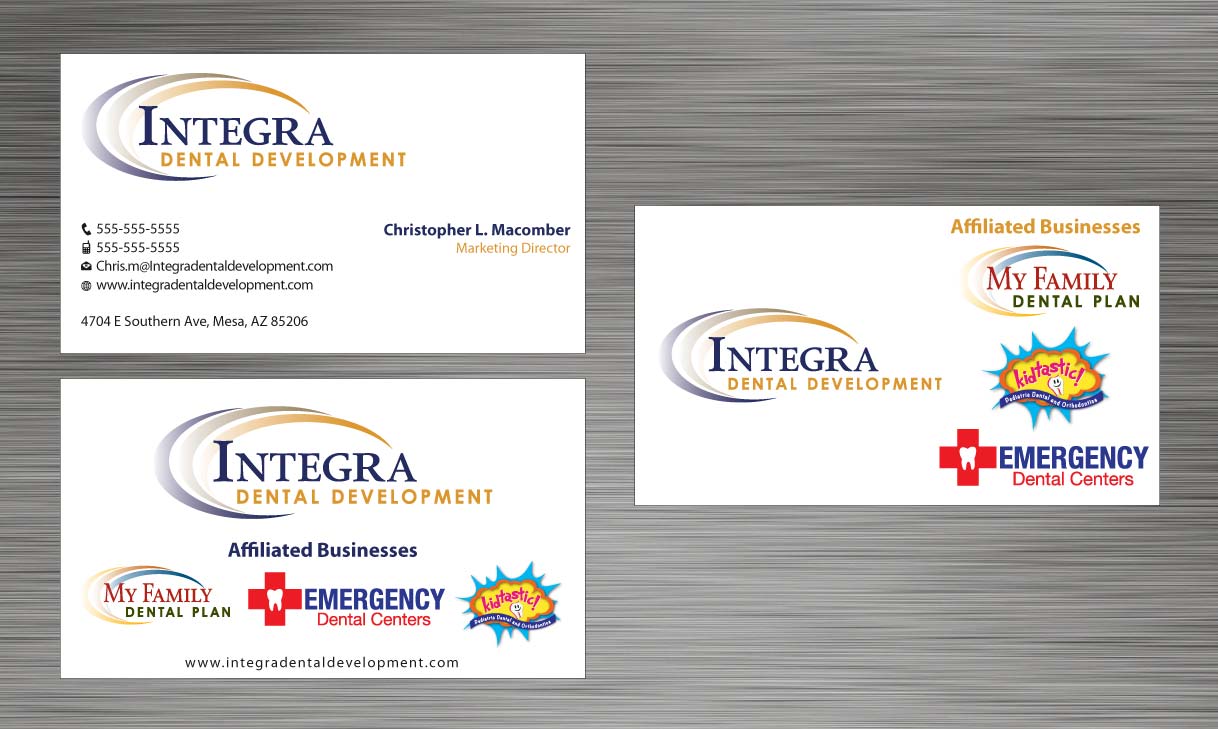 Business Card Design by Sbss for My Family Dental Centers | Design #1341523
