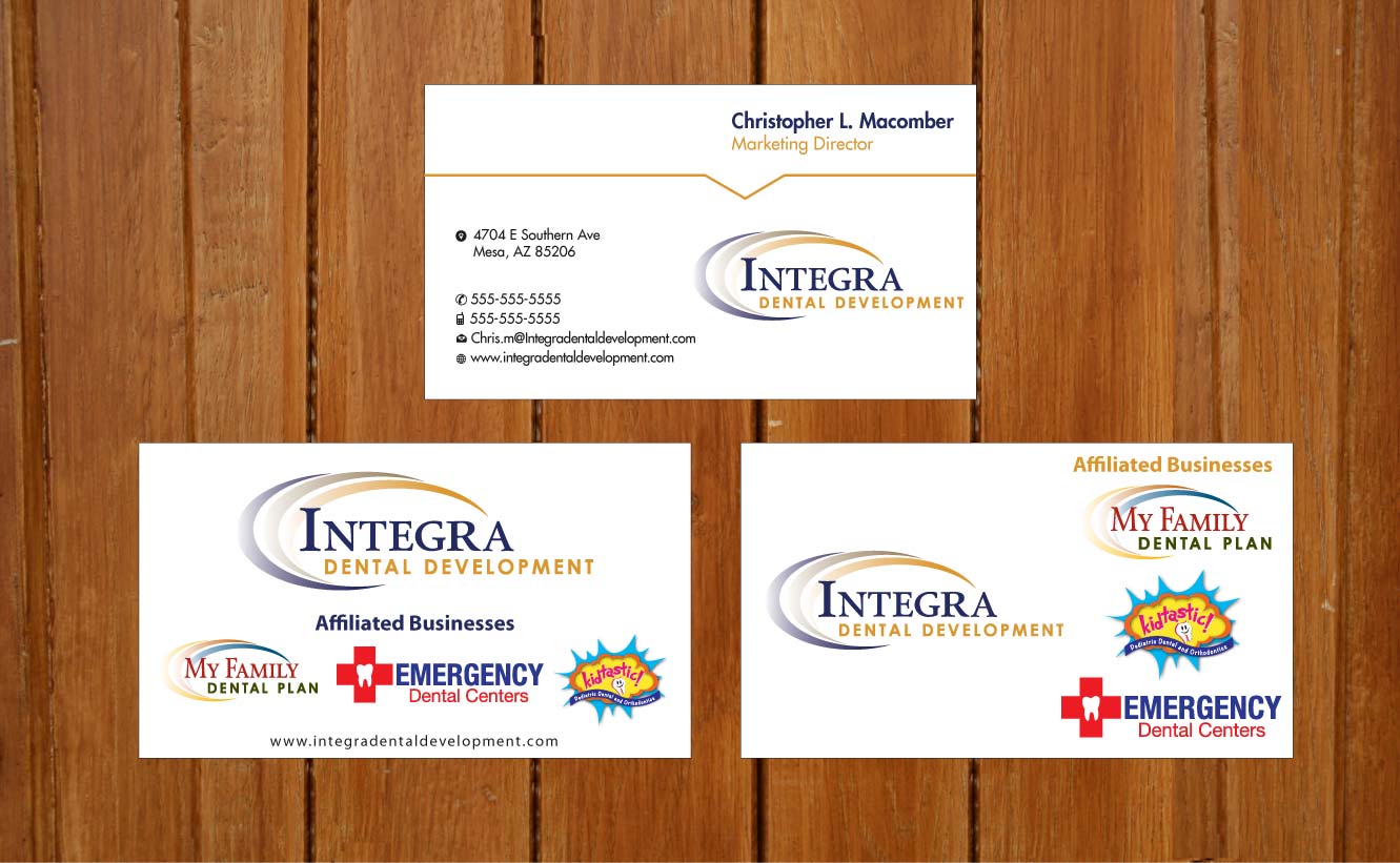 Visitenkarten-Design von Sbss für My Family Dental Centers | Design #1342092