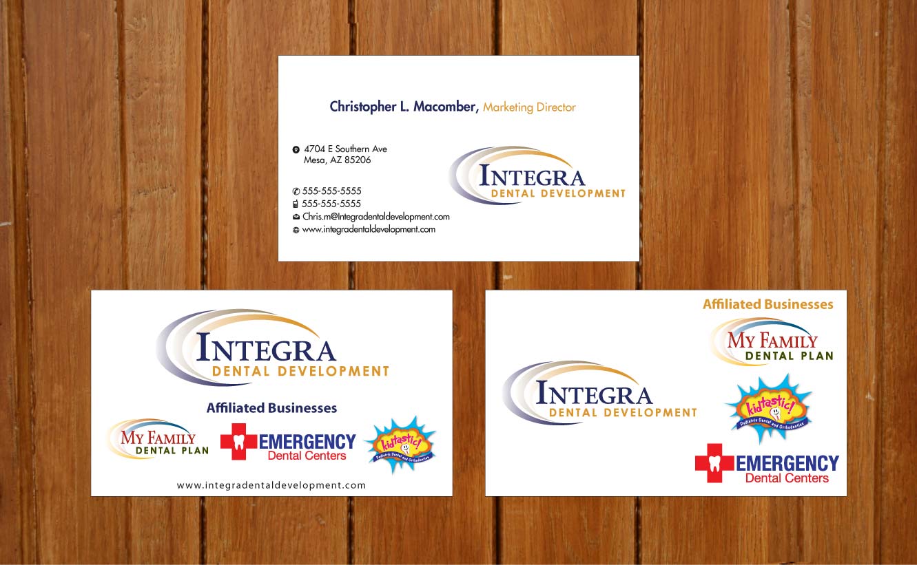 Visitenkarten-Design von Sbss für My Family Dental Centers | Design #1342095