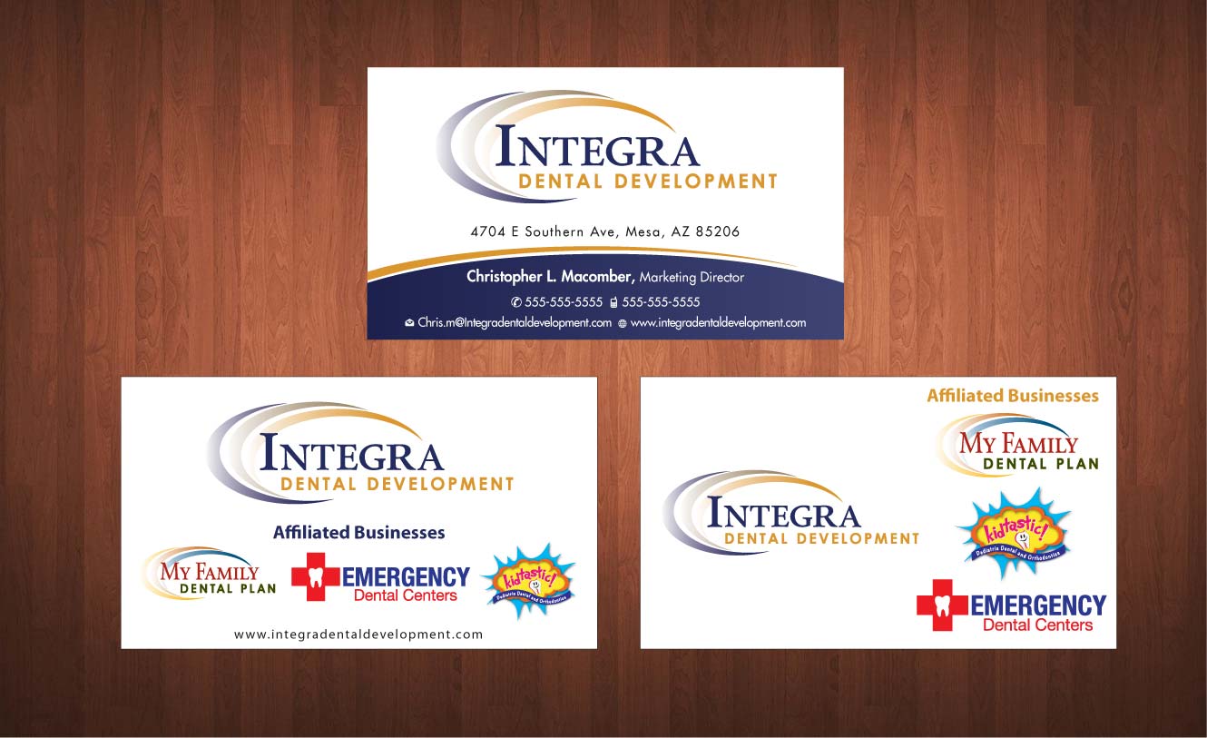 Business Card Design by Sbss for My Family Dental Centers | Design #1342097