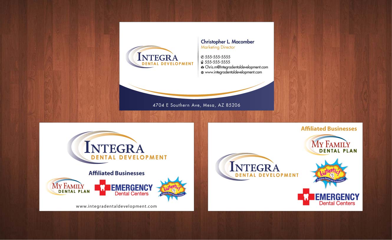 Business Card Design by Sbss for My Family Dental Centers | Design #1342101