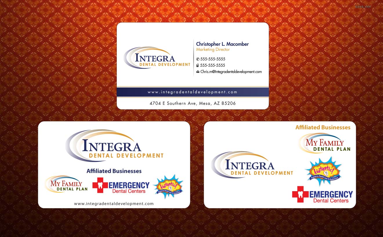 Business Card Design by Sbss for My Family Dental Centers | Design #1342103