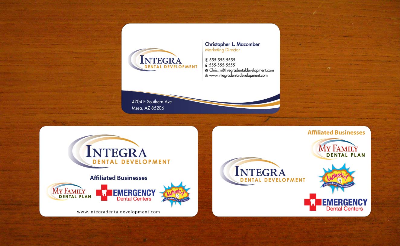 Business Card Design by Sbss for My Family Dental Centers | Design #1342107