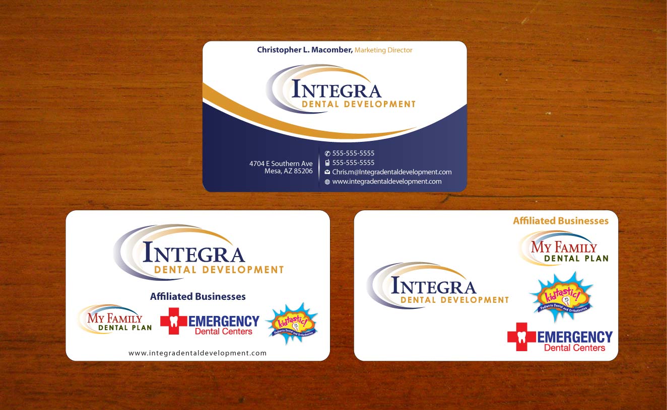 Visitenkarten-Design von Sbss für My Family Dental Centers | Design #1342112