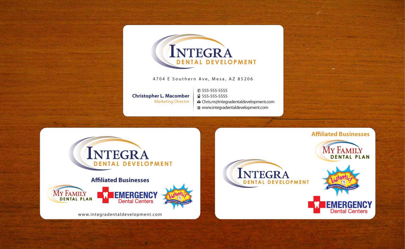 Business Card Design by Sbss for My Family Dental Centers | Design #1342122