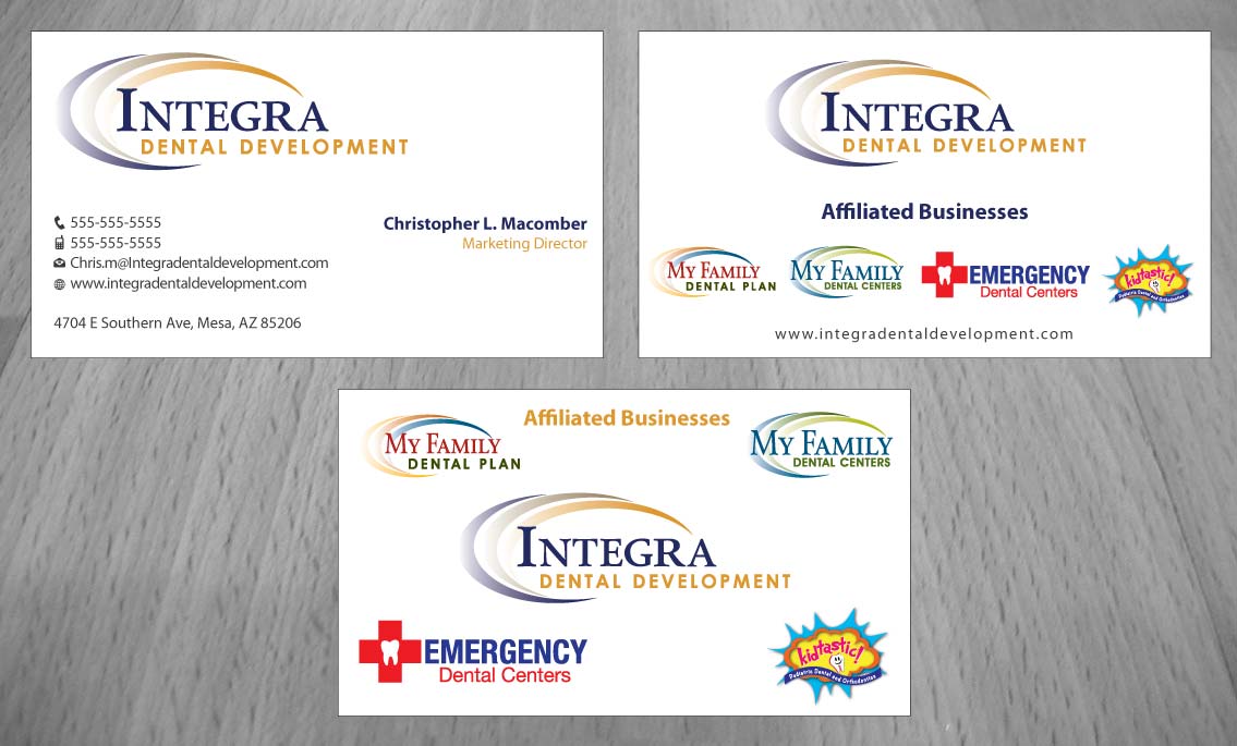 Business Card Design by Sbss for My Family Dental Centers | Design #1354018