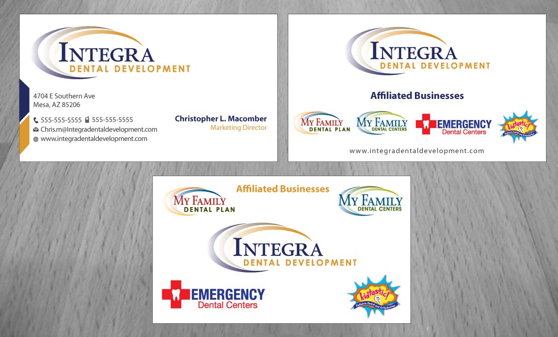 Business Card Design by Sbss for My Family Dental Centers | Design #1354020