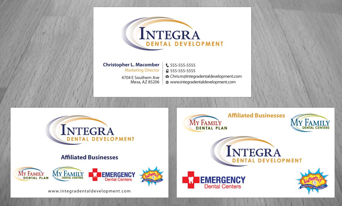 Visitenkarten-Design von Sbss für My Family Dental Centers | Design #1354025