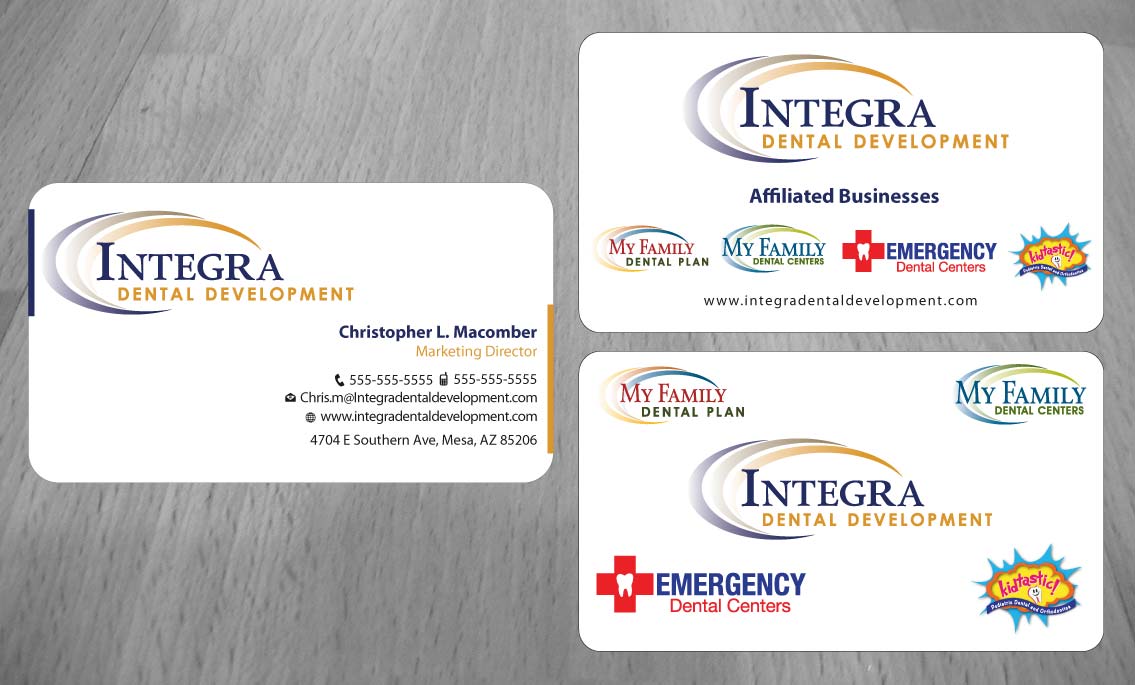 Business Card Design by Sbss for My Family Dental Centers | Design #1354035