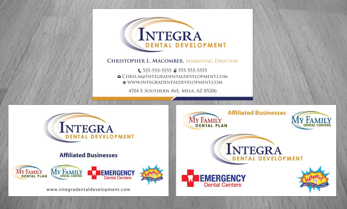 Business Card Design by Sbss for My Family Dental Centers | Design #1354050