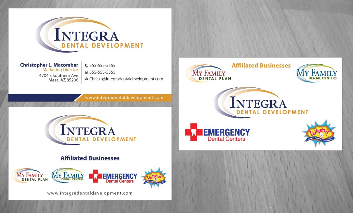 Business Card Design by Sbss for My Family Dental Centers | Design #1354062