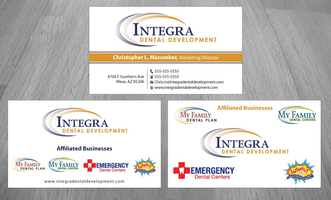 Business Card Design by Sbss for My Family Dental Centers | Design #1354073