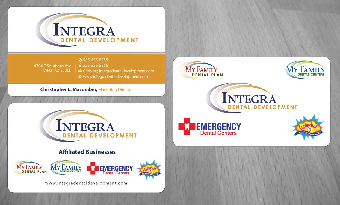 Business Card Design by Sbss for My Family Dental Centers | Design #1354104