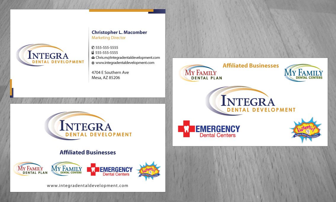 Business Card Design by Sbss for My Family Dental Centers | Design #1354108