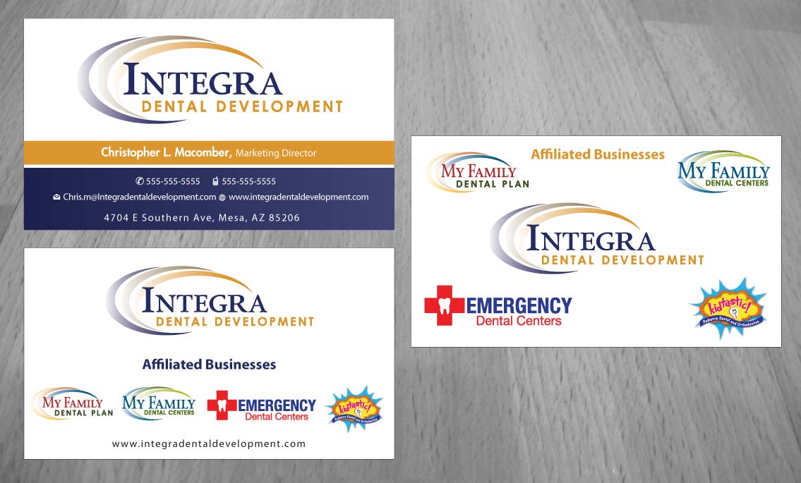 Business Card Design by Sbss for My Family Dental Centers | Design #1354114