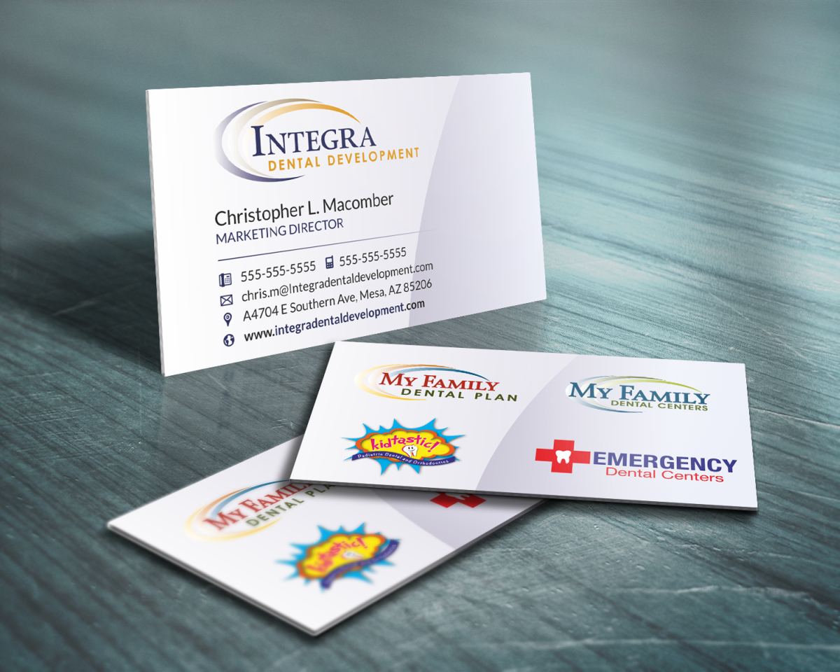 Business Card Design by HYPdesign for My Family Dental Centers | Design #1342378