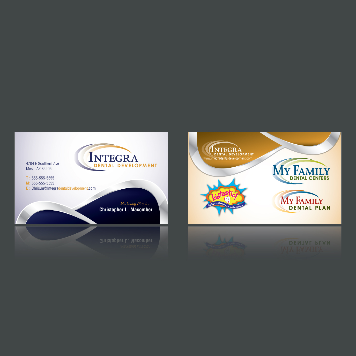 Visitenkarten-Design von yellowpixell für My Family Dental Centers | Design #1346205
