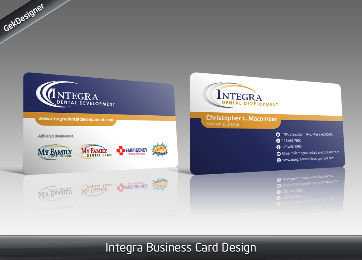 Business Card Design by gekgrfx for My Family Dental Centers | Design #1341421